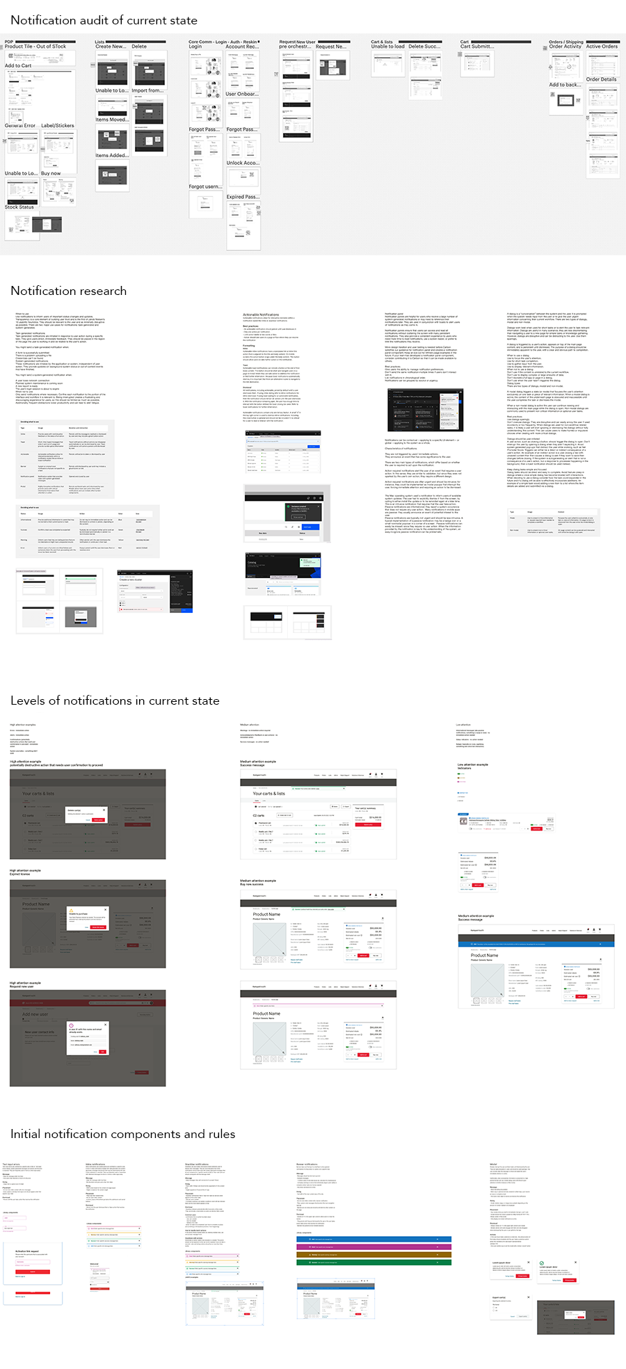 Image of Design System notification research and progress